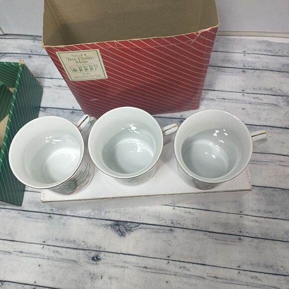 Vintage Macy's All the Trimmings Christmas Tree Mug 1985 J7483 R H Macy 3 Mugs. - Picture 5 of 11